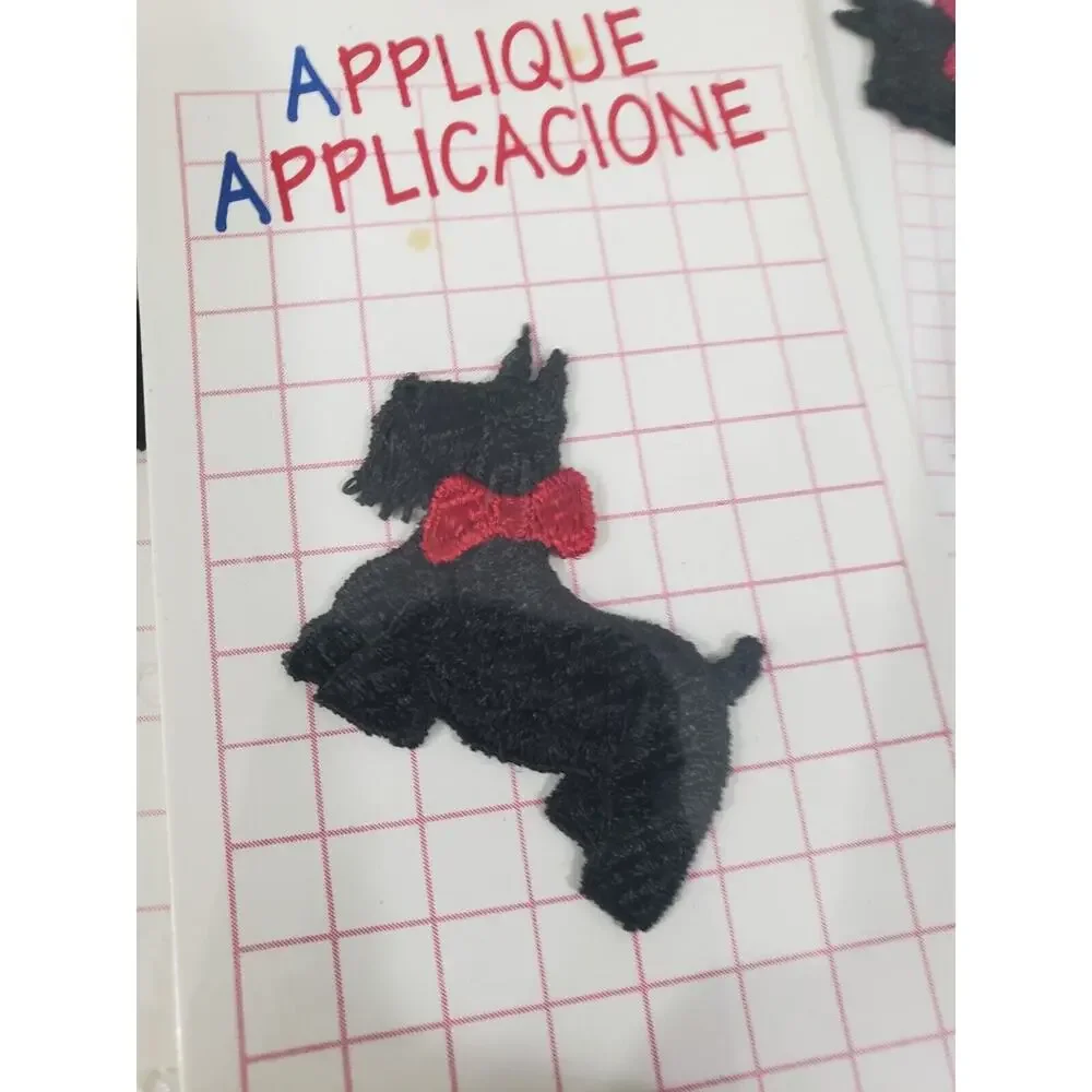 NEW Lot 11 Vintage Scottie Dog Applique Patch 1.5